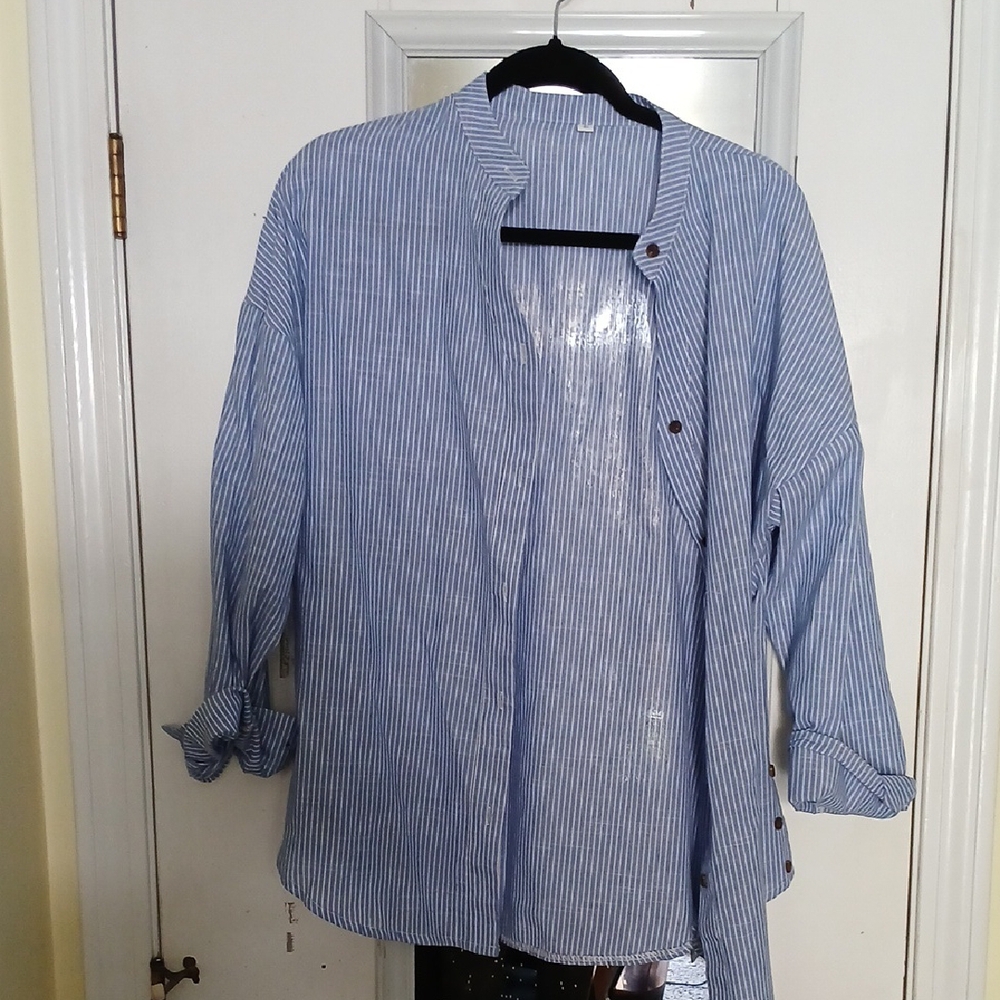 Blue Striped Men's Jacket
